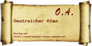Oestreicher Alma névjegykártya